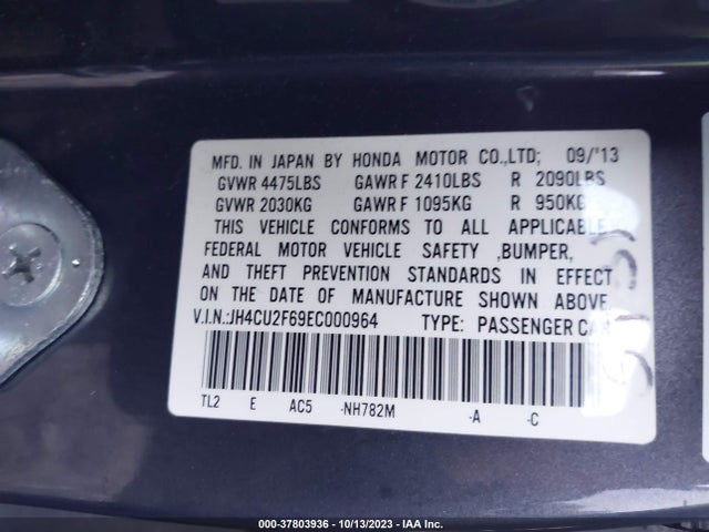 Acura Tsx Tech Pkg 2014 JH4CU2F69EC000964 Image 9