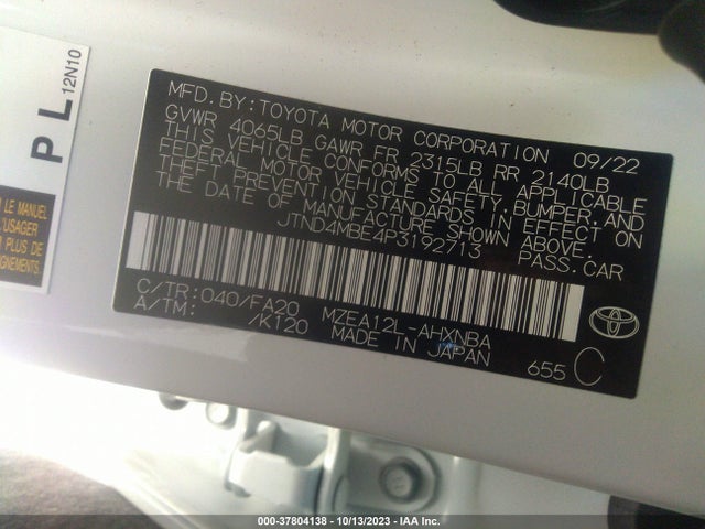 Toyota Corolla Hatchback Se 2023 JTND4MBE4P3192713 Image 9