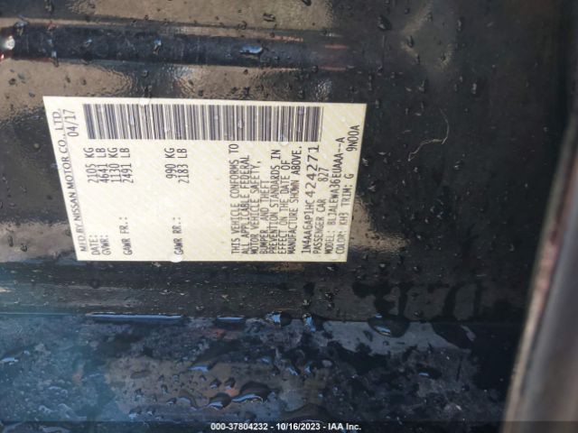 1N4AA6AP1HC424271 Nissan MAXIMA SL