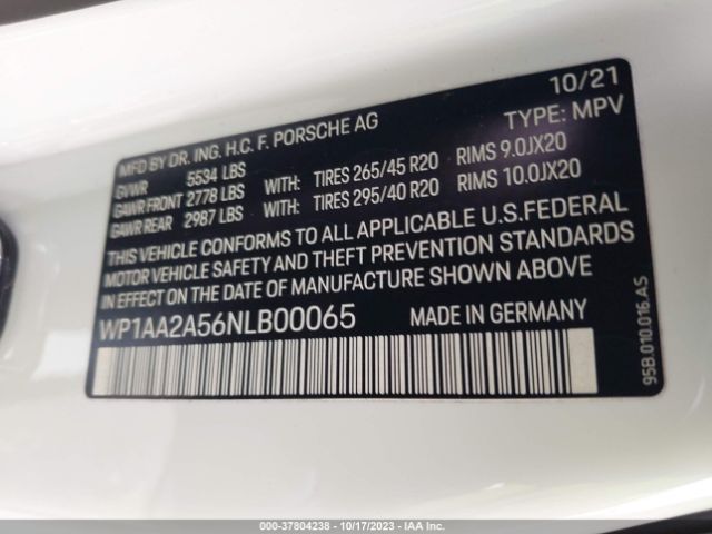 WP1AA2A56NLB00065 Porsche Macan