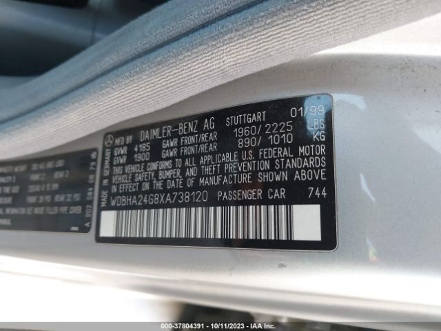 1999 MERCEDES-BENZ C-CLASS WDBHA24G8XA738120 Photo 8
