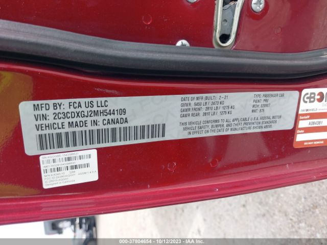 2C3CDXGJ2MH544109 Dodge Charger Scat Pack Widebody