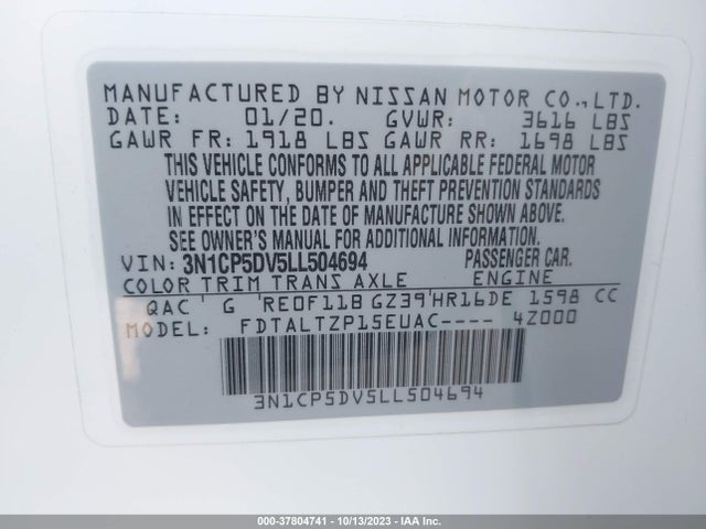 Nissan KICKS SR 2020 3N1CP5DV5LL504694 Image 9
