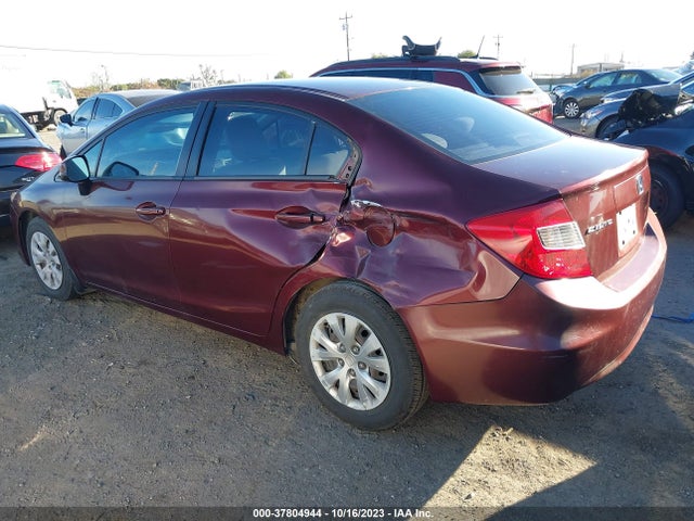 2012 HONDA CIVIC SDN LX VIN: 19XFB2F52CE355766
