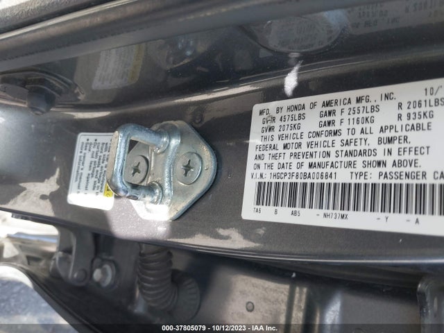 2011 HONDA ACCORD SDN EX-L VIN: 1HGCP3F80BA006841