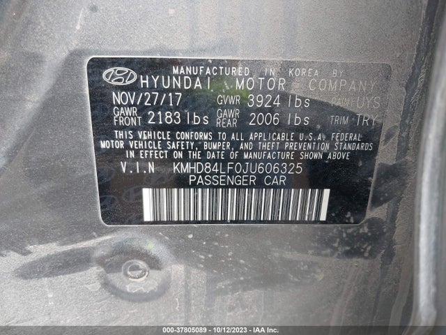 Hyundai Elantra Value Edition 2018 KMHD84LF0JU606325 Image 9