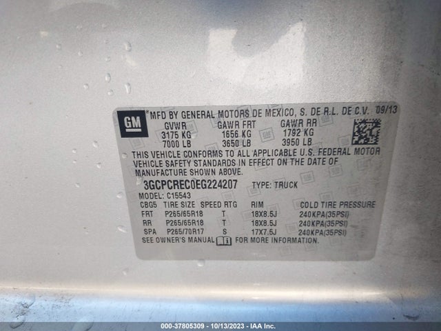 Chevrolet Silverado 1500 Lt 2014 3GCPCREC0EG224207 Image 9