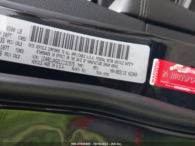 1C4RDJAG2LC131575 Dodge Durango Sxt Plus