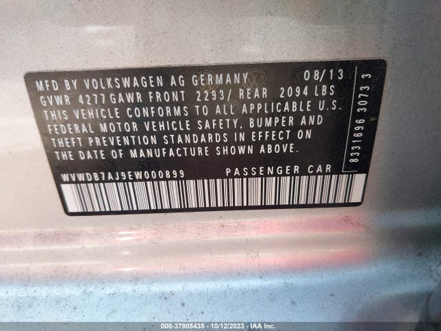 WVWDB7AJ9EW000899 Volkswagen Golf 2.5l