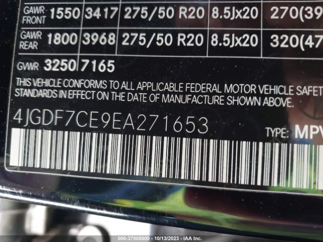 4JGDF7CE9EA271653 Mercedes-Benz Gl-class Gl 450