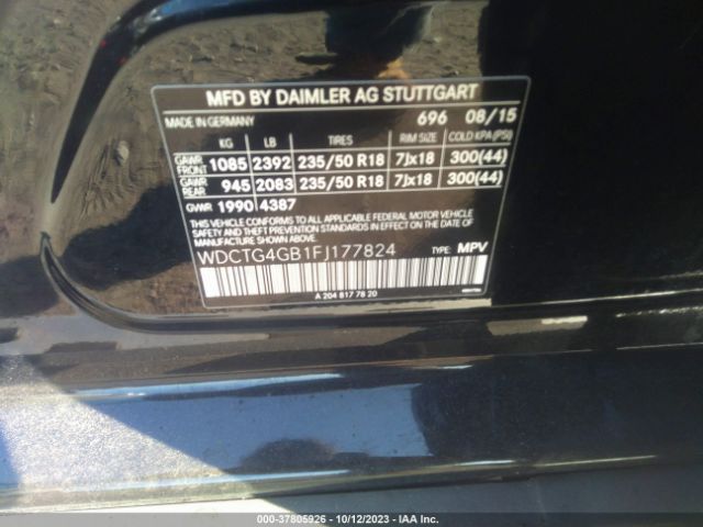 WDCTG4GB1FJ177824 Mercedes-Benz Gla-class Gla 250