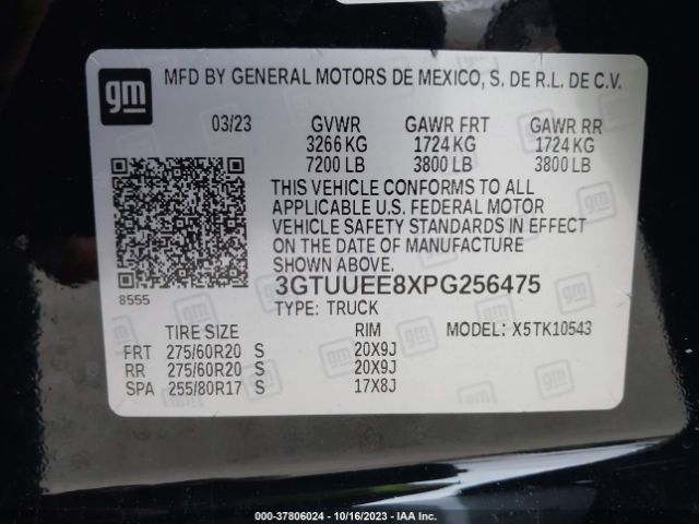 3GTUUEE8XPG256475 GMC Sierra 1500 At4