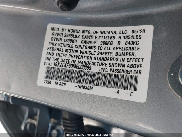 Honda INSIGHT EX 2021 19XZE4F50ME000399 Image 9