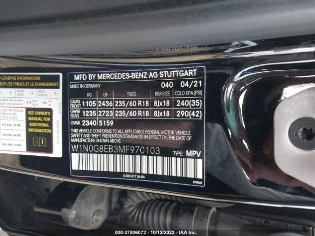 W1N0G8EB3MF970103 Mercedes-Benz Glc Glc 300