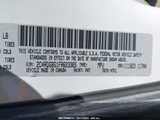 2C4RDGBG1FR623365 Dodge Grand Caravan Se
