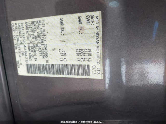 Nissan Altima 2.5 Sv 2015 1N4AL3AP6FC449429 Image 9