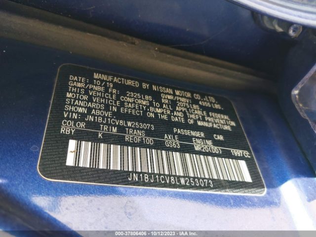 JN1BJ1CV8LW253073 Nissan Rogue Sport Sl
