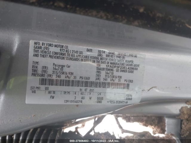 1FADP3F23EL428650 Ford FOCUS SE