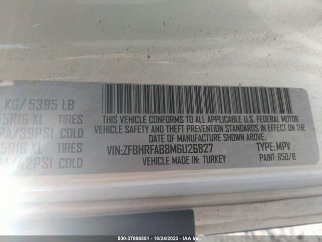 ZFBHRFAB8M6U26827 RAM Promaster City Tradesman