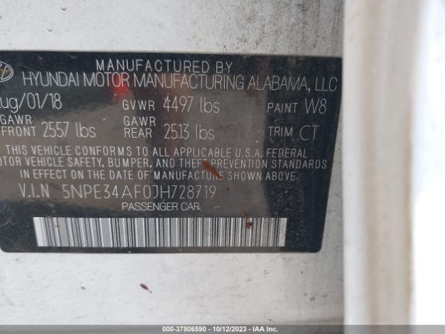 5NPE34AF0JH728719 Hyundai Sonata Sport+
