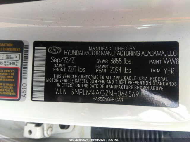 Hyundai ELANTRA SEL 2022 5NPLM4AG2NH064569 Image 9