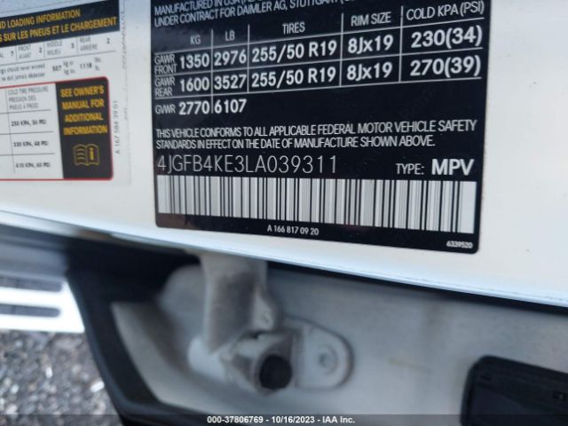 4JGFB4KE3LA039311 Mercedes-Benz Gle Gle 350