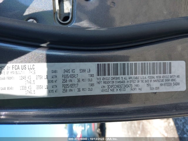 Dodge JOURNEY SE 2016 3C4PDCAB3GT245473 Image 9