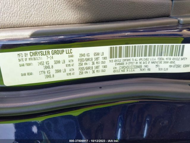1C4RDHDG1EC539489 Dodge DURANGO LIMITED
