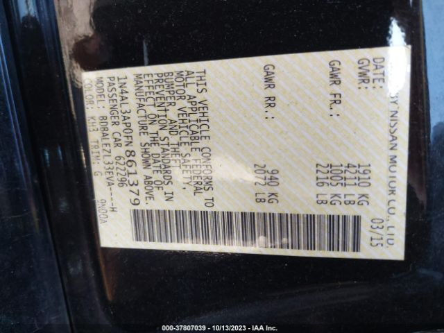 1N4AL3APOFN861379 Nissan Altima 2.5/s/sv/sl