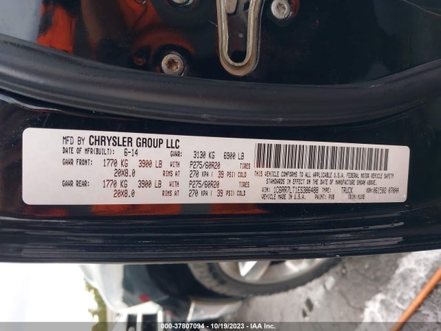 RAM 1500 Big Horn 2014 1C6RR7LT1ES386488 Image 9
