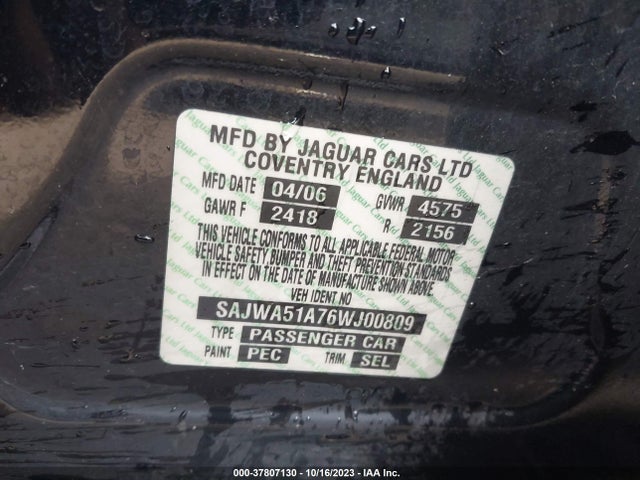 2006 JAGUAR X-TYPE SAJWA51A76WJ00809 Photo 8