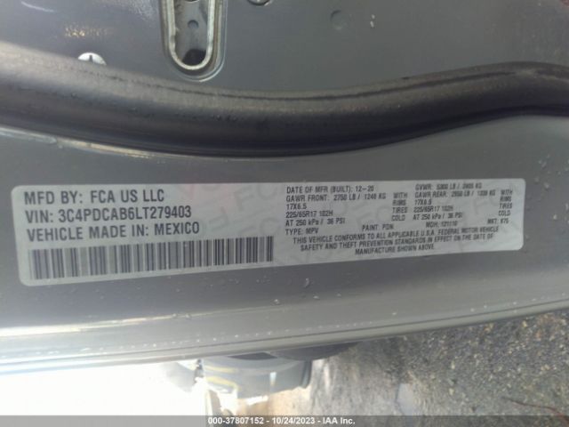 3C4PDCAB6LT279403 Dodge Journey Se Value