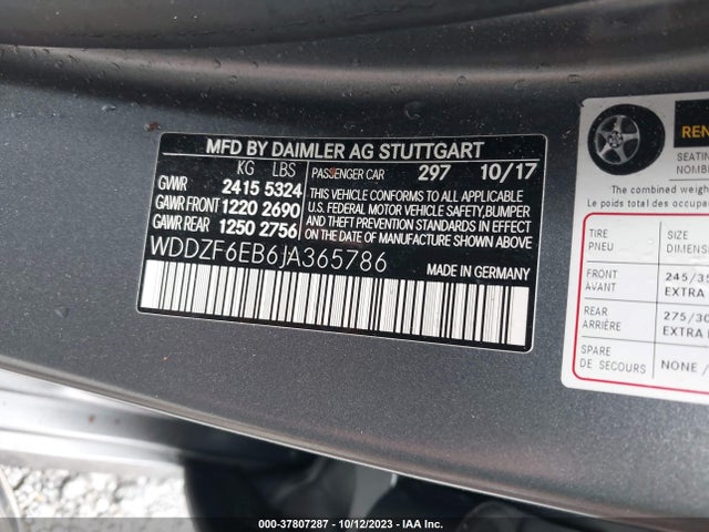 Mercedes-Benz Amg E 43 4matic 2018 WDDZF6EB6JA365786 Image 9
