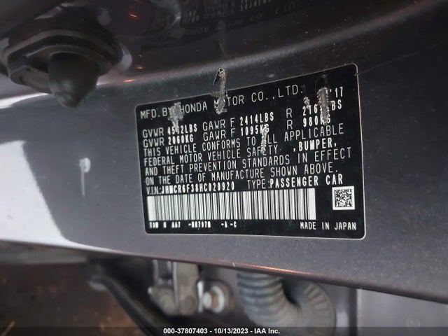 Honda ACCORD HYBRID 2017 JHMCR6F38HC020920 Image 9