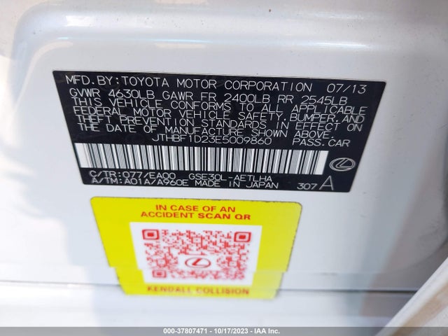 JTHBF1D23E5009860 Lexus IS 250