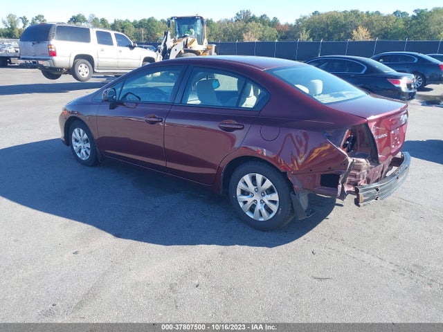 2012 HONDA CIVIC SDN LX VIN: 2HGFB2F57CH537601