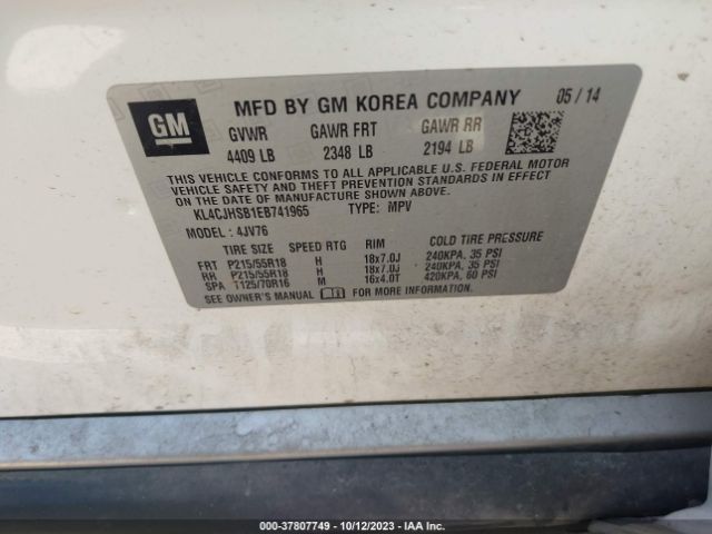 KL4CJHSB1EB741965 Buick Encore Premium