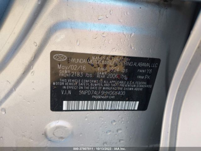 2017 HYUNDAI ELANTRA 5NPD74LF9HH068400 Photo 8