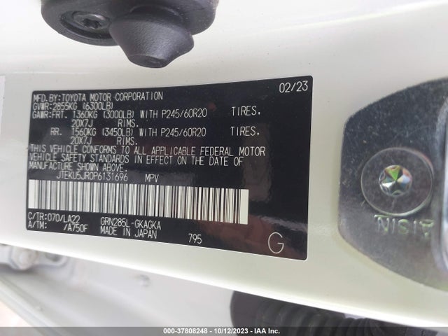 Toyota 4runner Limited 2023 JTEKU5JR0P6131696 Image 9