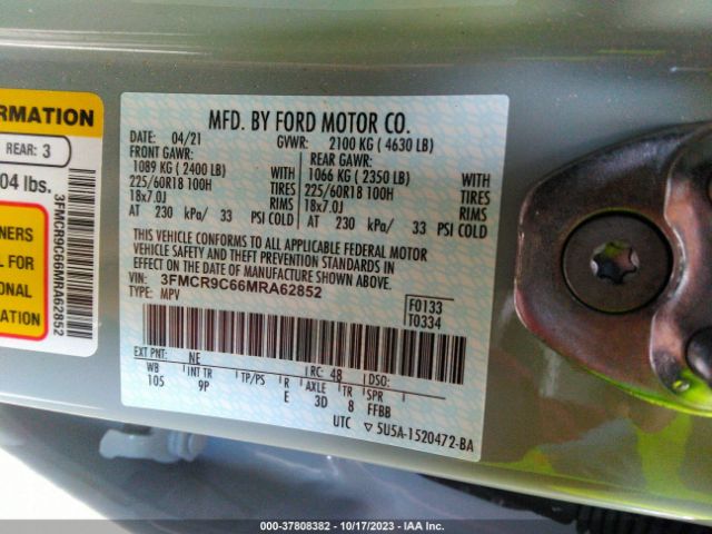 3FMCR9C66MRA62852 Ford Bronco Sport Outer Banks