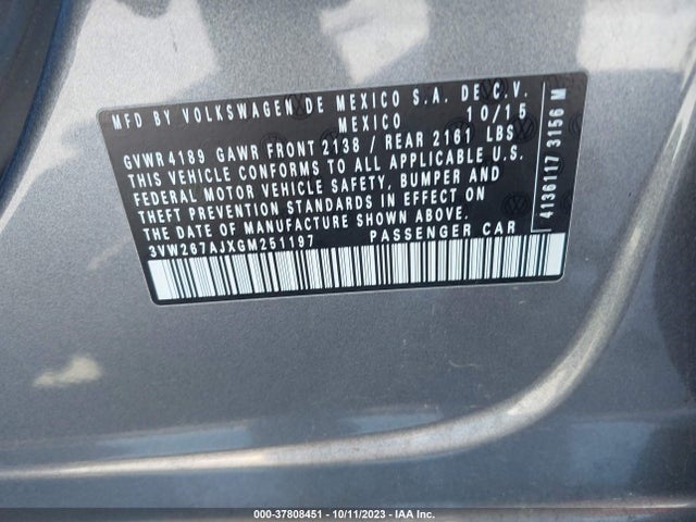 3VW267AJXGM251197 Volkswagen Jetta Sedan 1.4t S