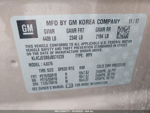 KL4CJESB9JB574229 Buick Encore Preferred