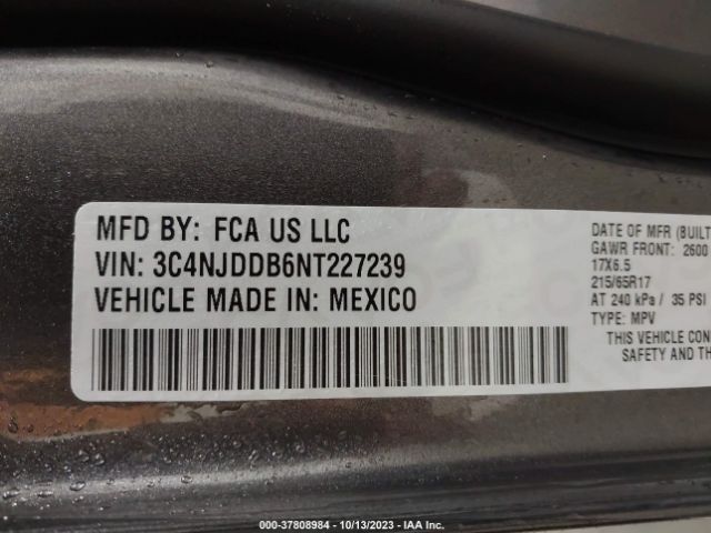 3C4NJDDB6NT227239 Jeep Compass Trailhawk