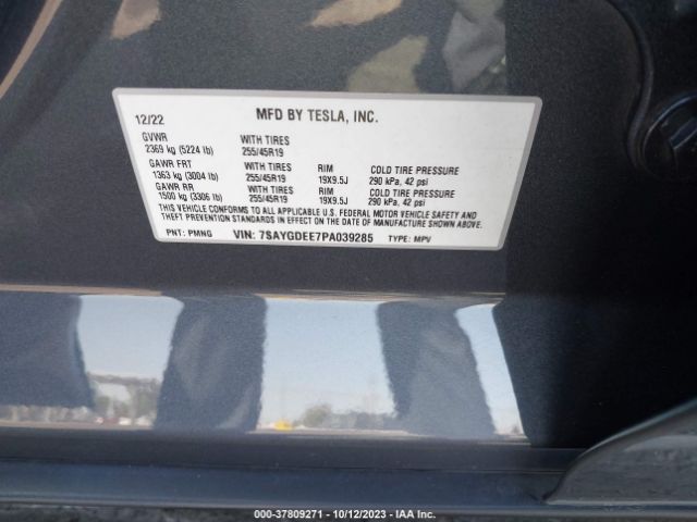 2023 TESLA MODEL Y 7SAYGDEE7PA039285 Photo 8
