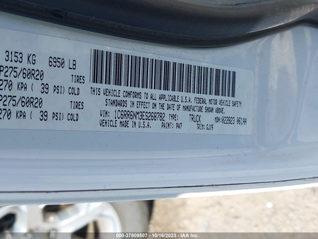 RAM 1500 Laramie 2014 1C6RR6NM3ES268782 Image 9