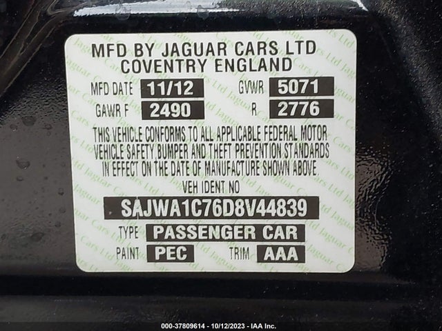 2013 JAGUAR XJ SAJWA1C76D8V44839 Photo 8