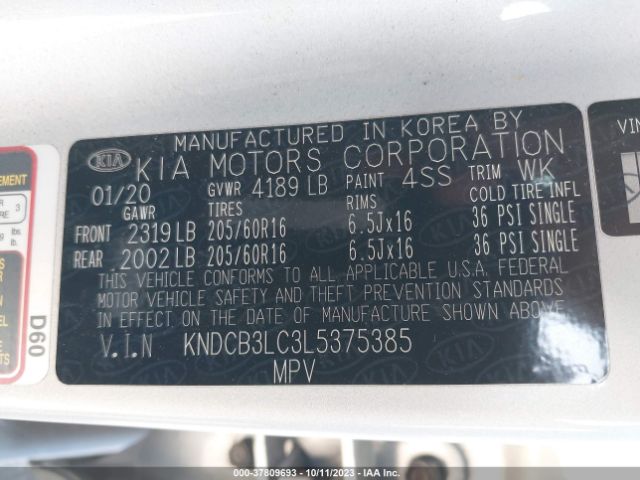 2020 KIA NIRO KNDCB3LC3L5375385 Photo 8