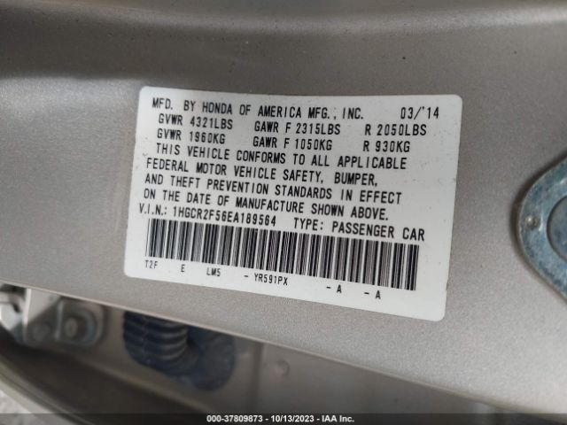 1HGCR2F56EA189564 Honda Accord Sedan Sport