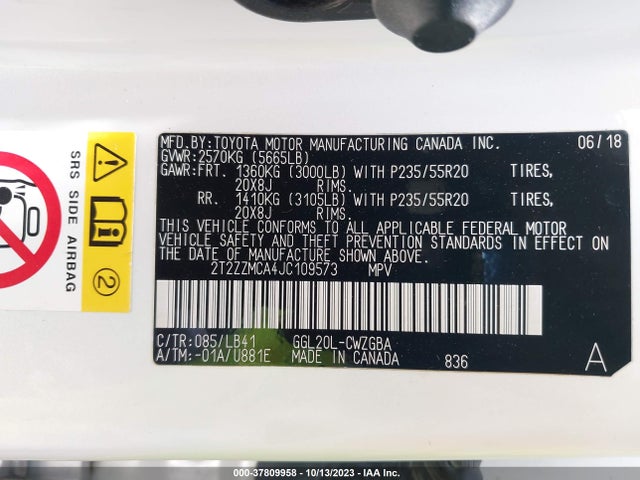 2T2ZZMCA4JC109573 Lexus Rx Rx 350