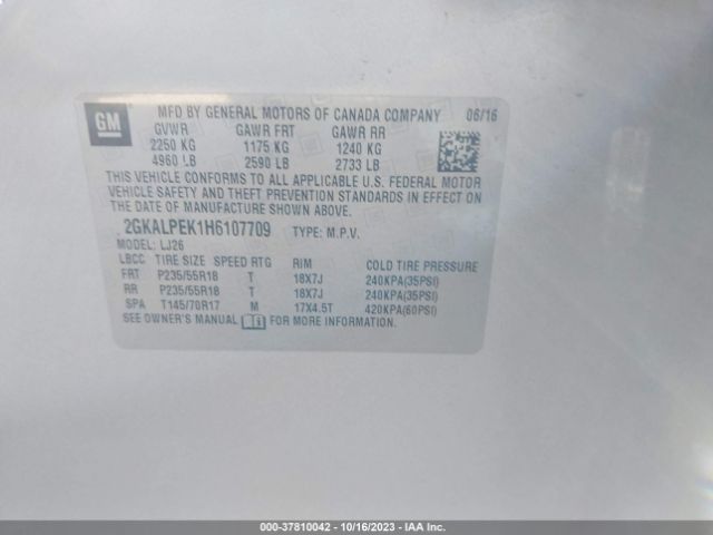 2GKALPEK1H6107709 GMC Terrain Slt